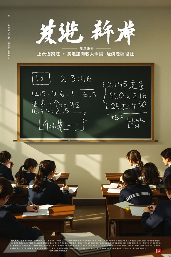 《黑板上的倒计时》校园电视剧海报